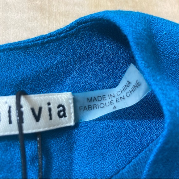 NWT Alice and Olivia “Adrianna” Faux Wrap Dress in Dark Turquoise - Picture 8 of 11